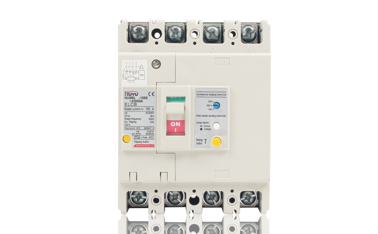 This HUM8L Series Earth Leakage Circuit Breaker