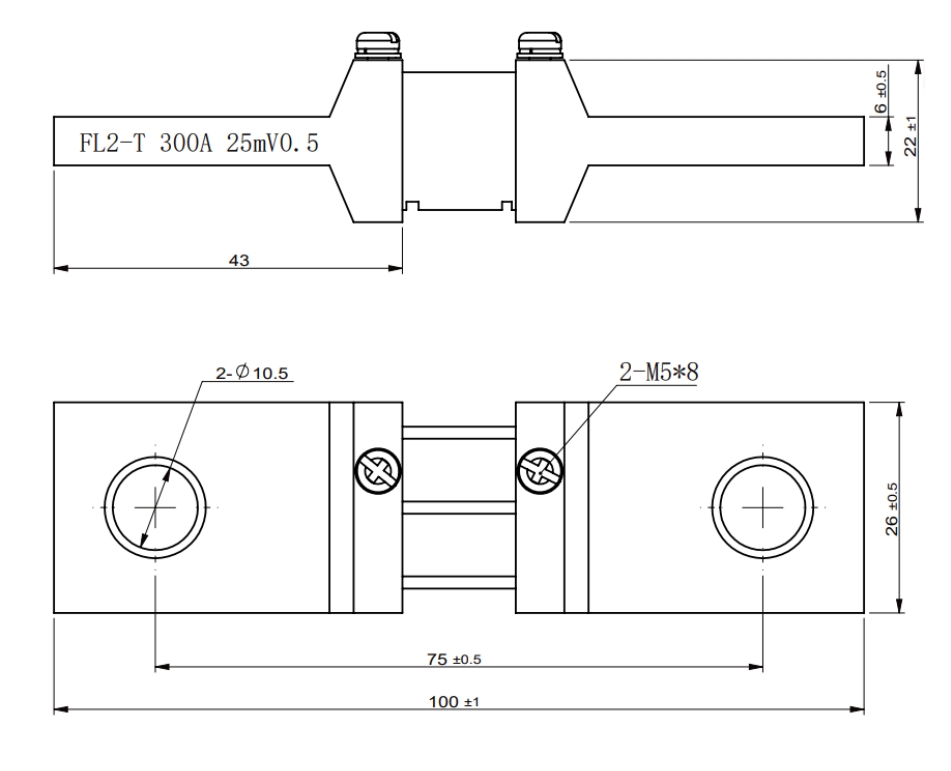 分流器FL-2 300A75mV25mV0.2/0.5级