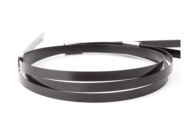 Sprayed plastic stainless steel cable ties