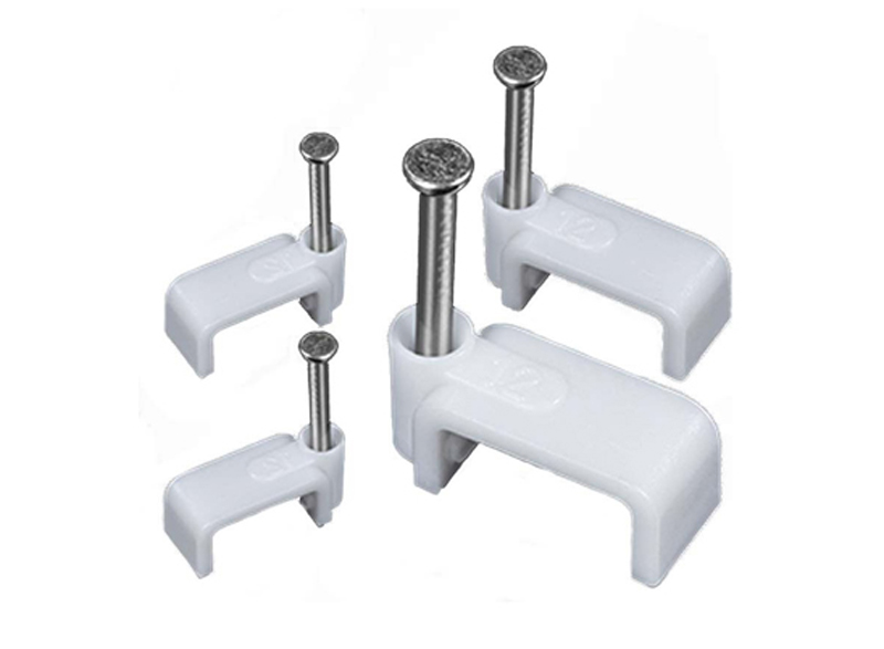 Flat steel nail wire clip