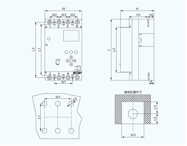 重合闸安装尺寸
