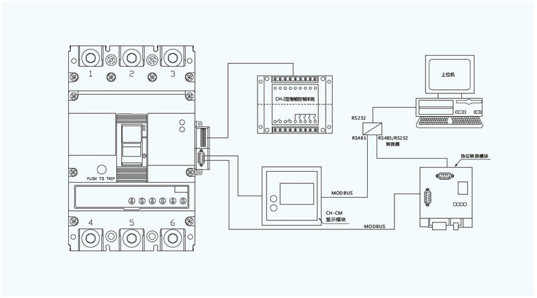 电子式塑壳断路器尺寸图